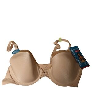 Vanity Fair Illumination Front Close Bra Womens Size 36B Beige Underwire NWT